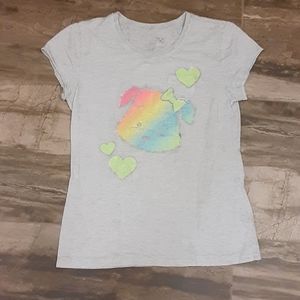 Justice size 12 Gray dog print t-shirt